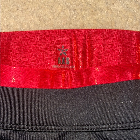 Black and Red Navarro Cheer Shorts with DAWGS written on side - Picture 3 of 3